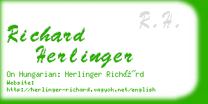 richard herlinger business card
